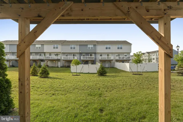 a view of a building from a yard