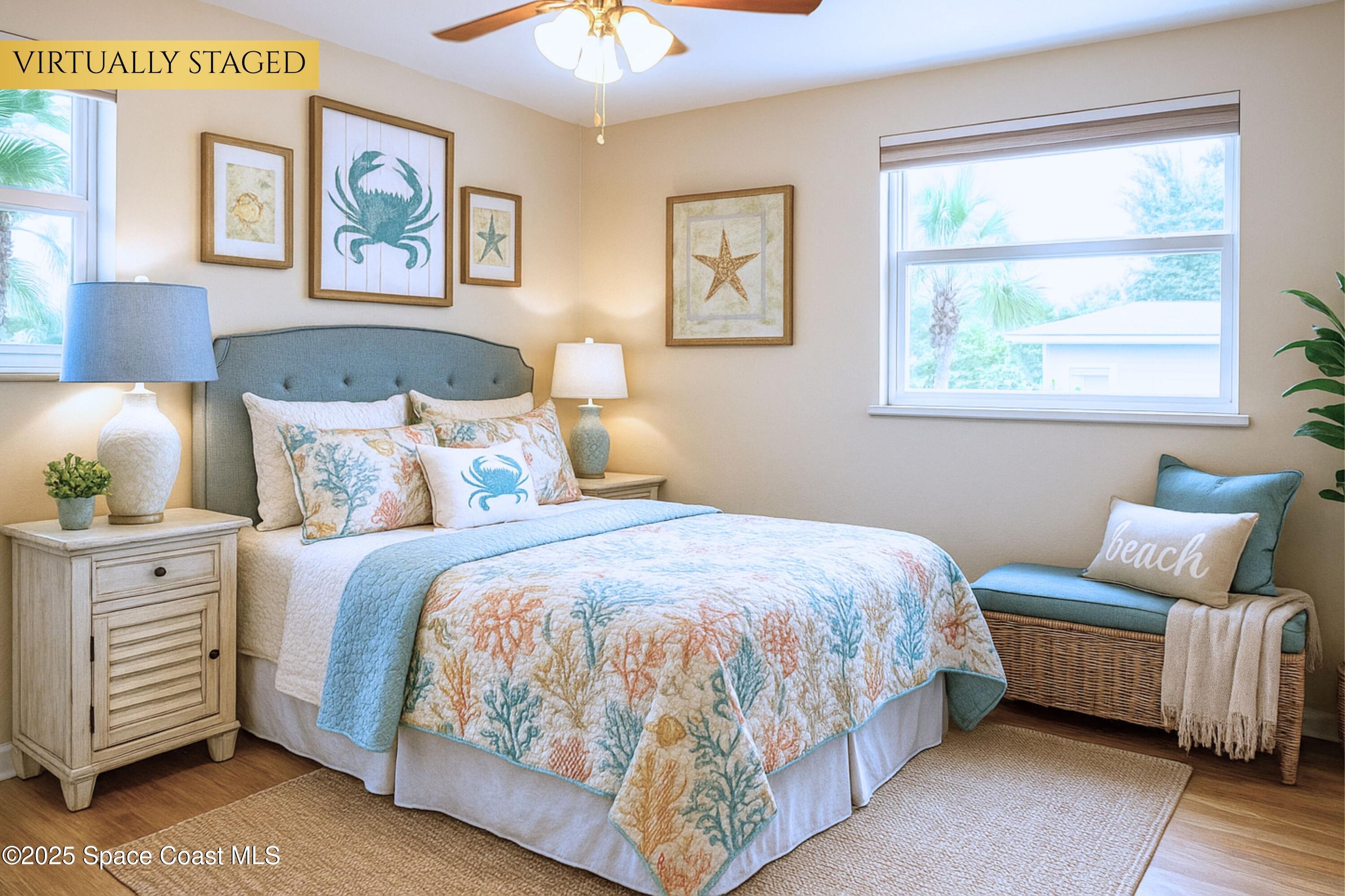 1021 Palmer Road Rockledge, FL 32955 - Photo 13 of 23 a bedroom with bed and a window