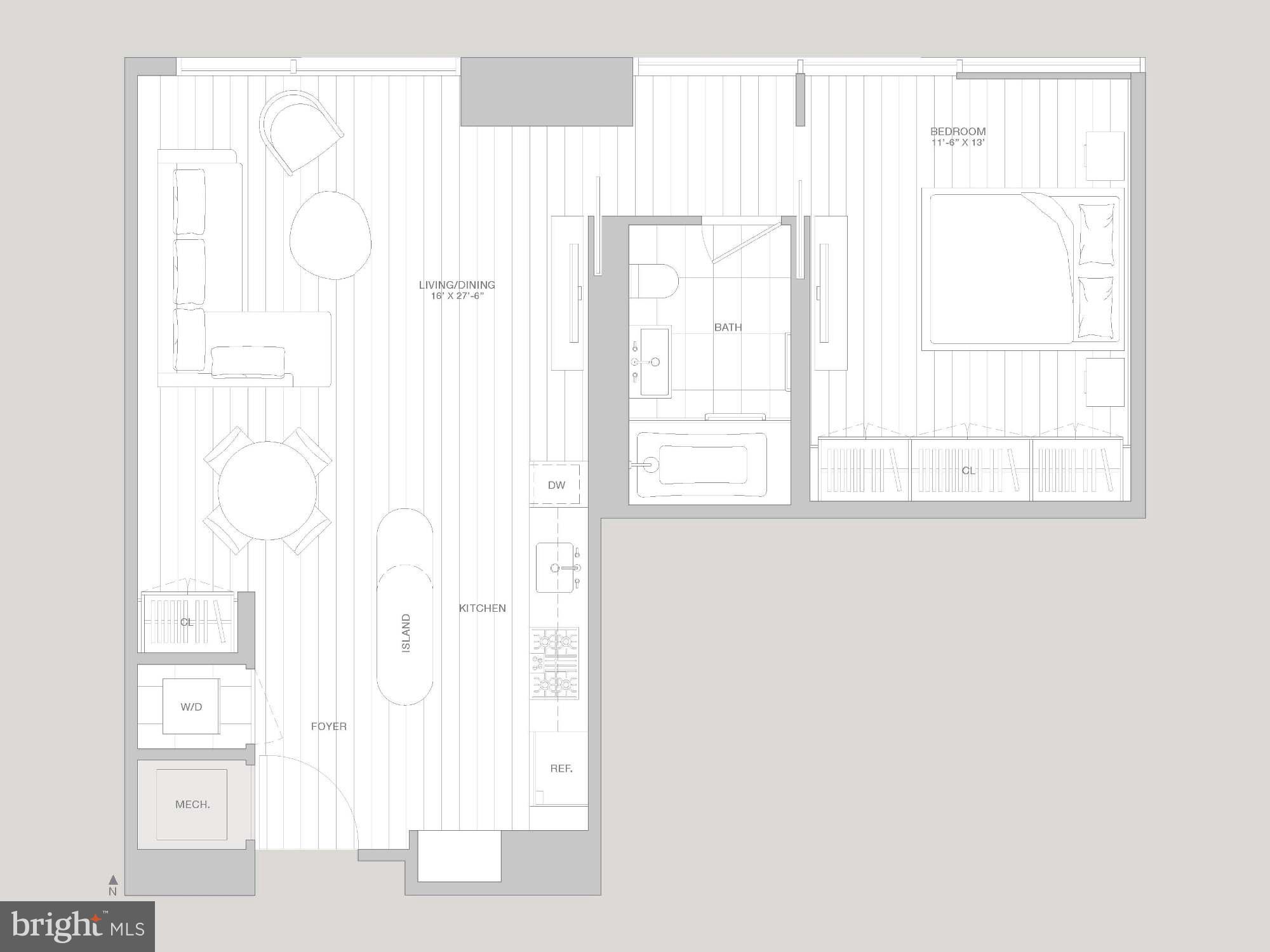 925 H Street Northwest, Unit 707 Washington, DC 20001 - Photo 3 of 43 Unit 707 Developer Plan