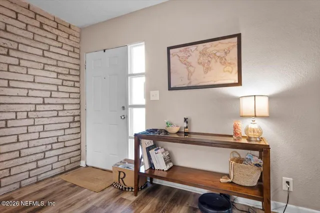 a room with a table and chair