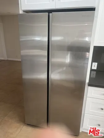 a close view of refrigerator in kitchen