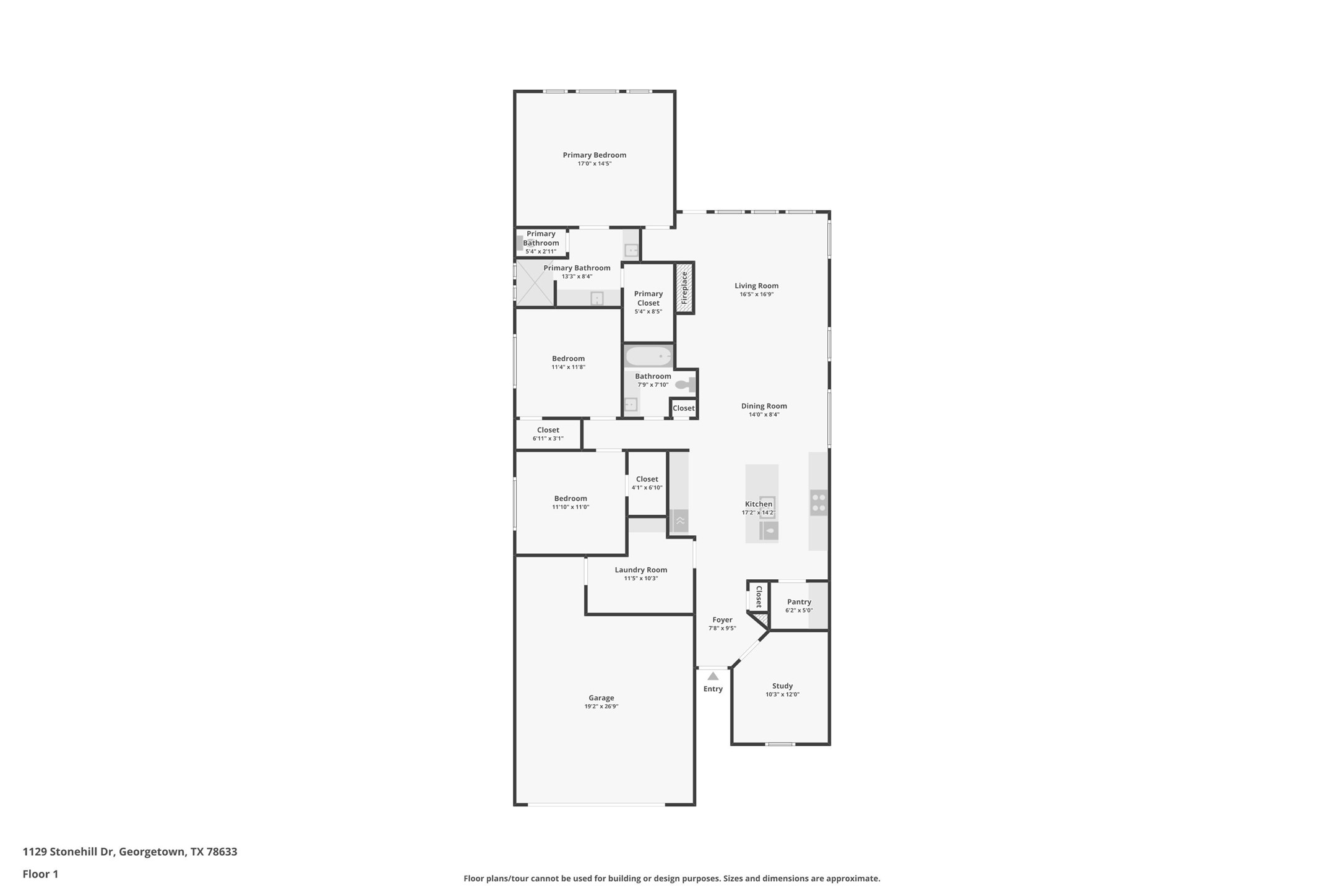 1129 Stonehill Drive Georgetown, TX 78633 - Photo 22 of 26 a picture of floor plan