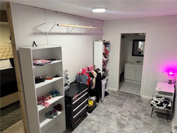 a room with storage and utility