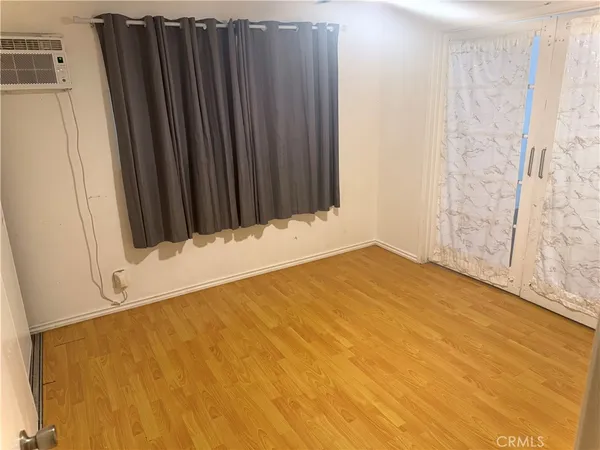 a view of wooden door