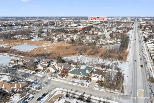an aerial view of a city