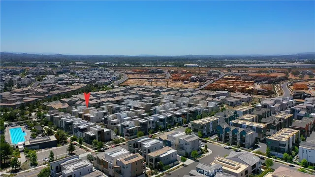 an aerial view of a city