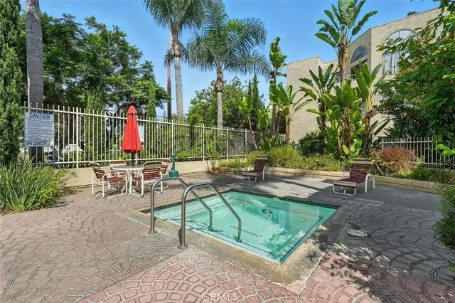 a view of a park with slide