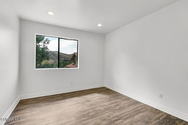 a view of small space with racks on the wall
