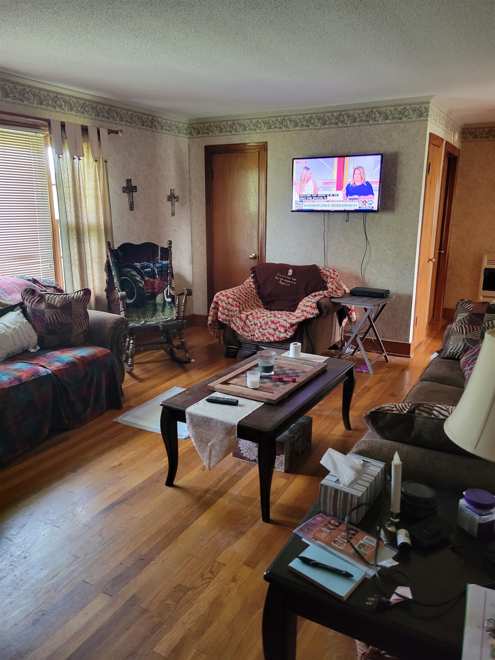 15930 Edith-Nankipoo Road Halls, TN 38040 - Photo 4 of 7 Living room with wood-type flooring and a textured ceiling