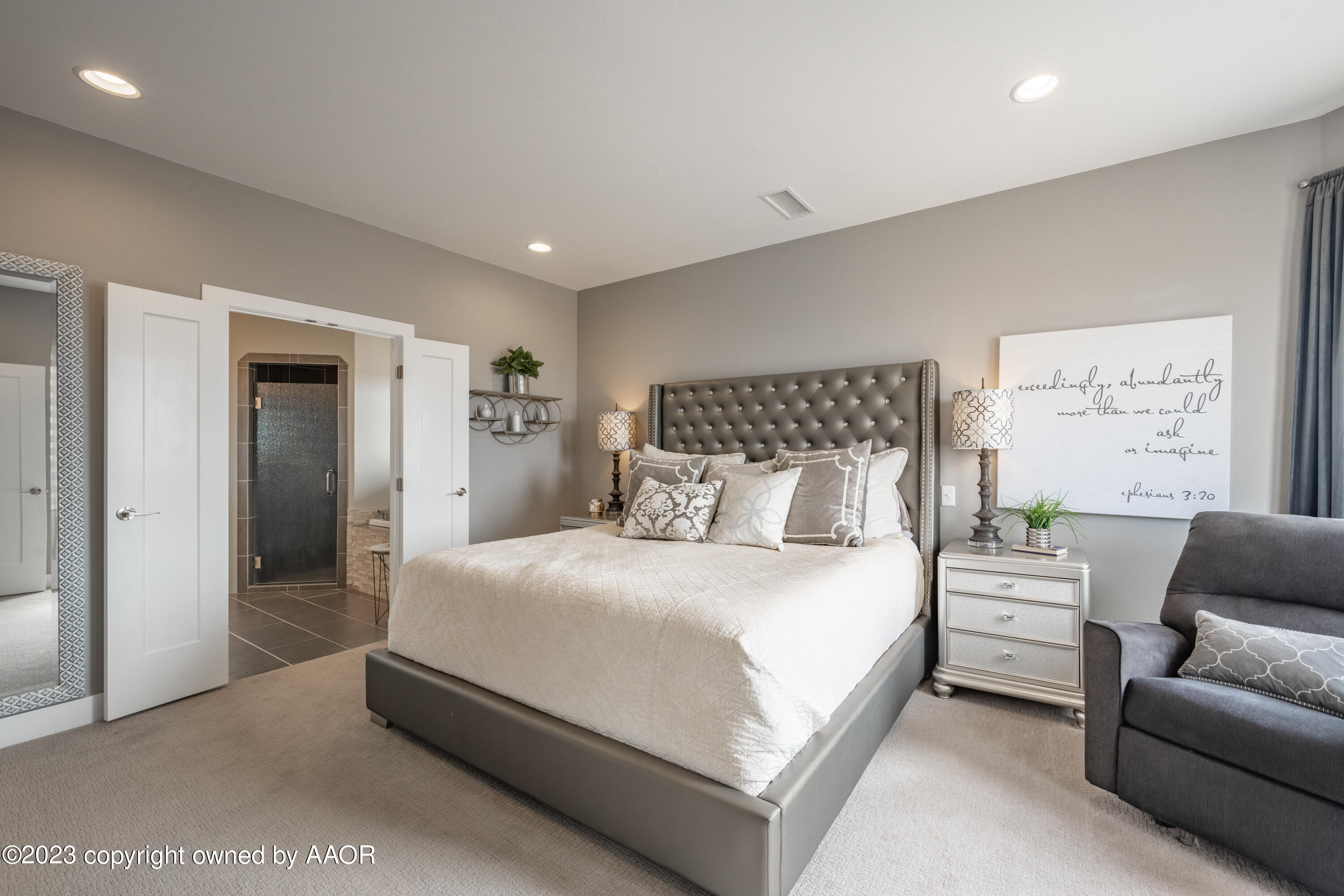 15300 Canyon Pass Road Amarillo, TX 79118 - Photo 20 of 51 a bedroom with a bed and a couch