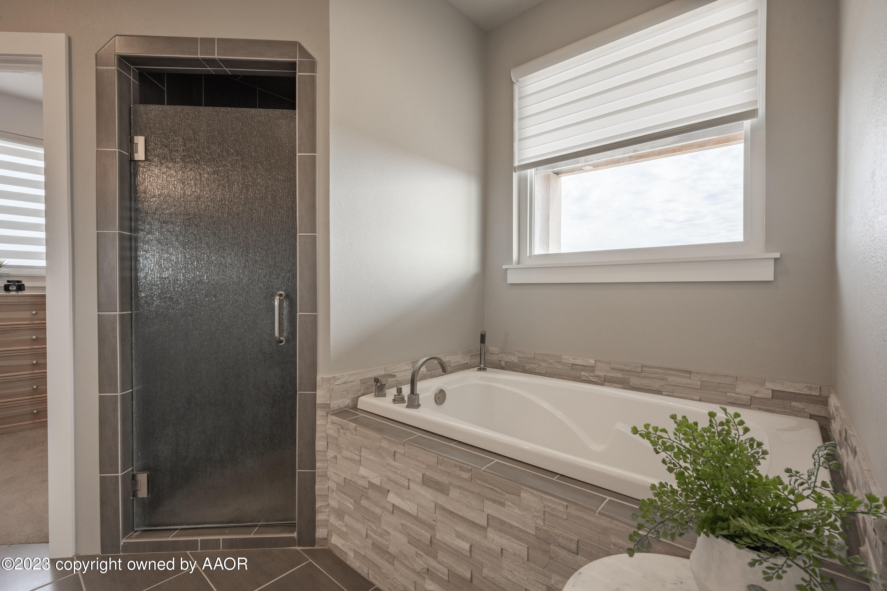 15300 Canyon Pass Road Amarillo, TX 79118 - Photo 23 of 51 a bathroom with a bathtub and shower