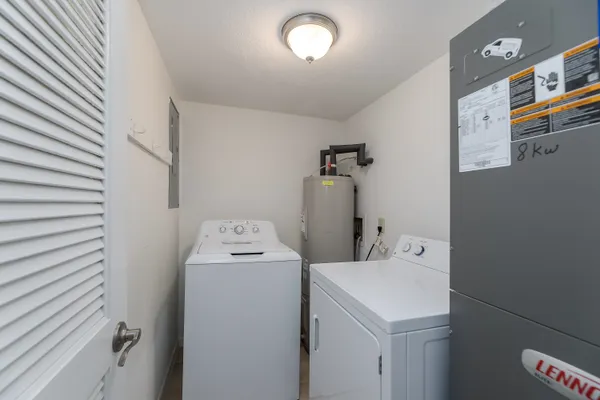 a view of a park with palm trees