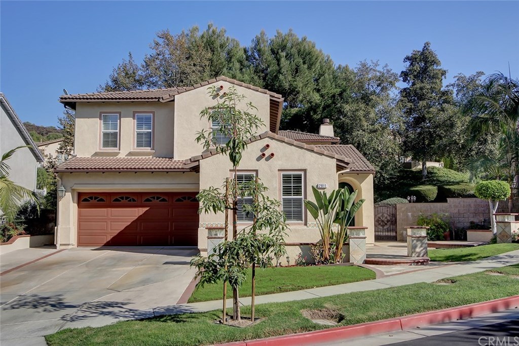 Front Exterior Situated on a Curved Corner Lot.