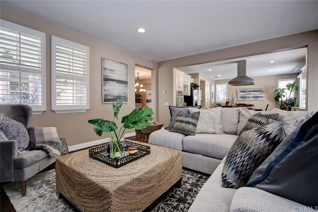 2911 Hawk Pointe Drive Fullerton, CA 92833 - Photo 21 of 55 Main Floor Family Room Area with View to Adjacent Kitchen Area.