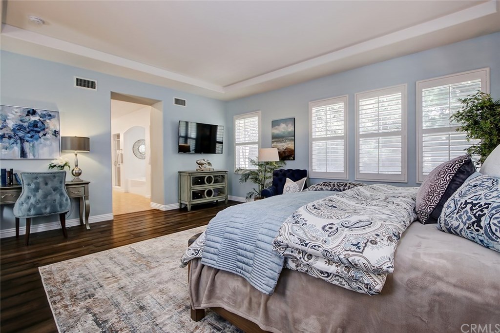 2911 Hawk Pointe Drive Fullerton, CA 92833 - Photo 33 of 55 2nd Floor Master Suite Area with View to Work Space and Adjacent Master Bathroom Area