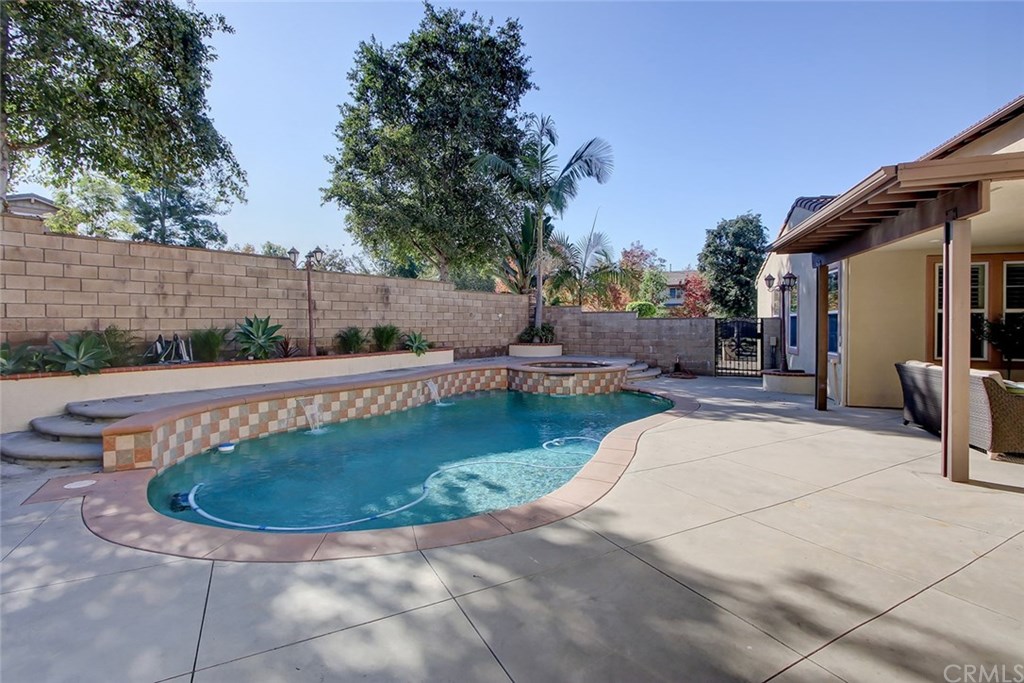 2911 Hawk Pointe Drive Fullerton, CA 92833 - Photo 44 of 55 Exterior Pool and Spa Area and Adjacent Covered Patio Area.