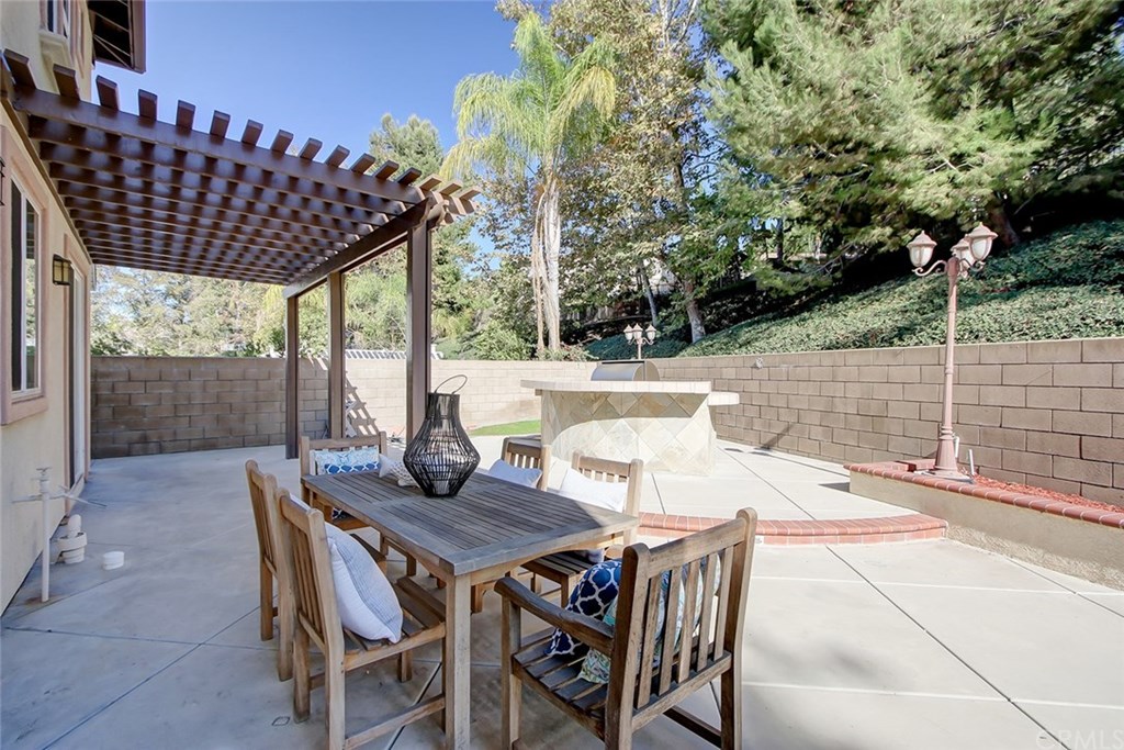 2911 Hawk Pointe Drive Fullerton, CA 92833 - Photo 49 of 55 Exterior Backyard Patio and Adjacent Outdoor Kitchen Island Area.
