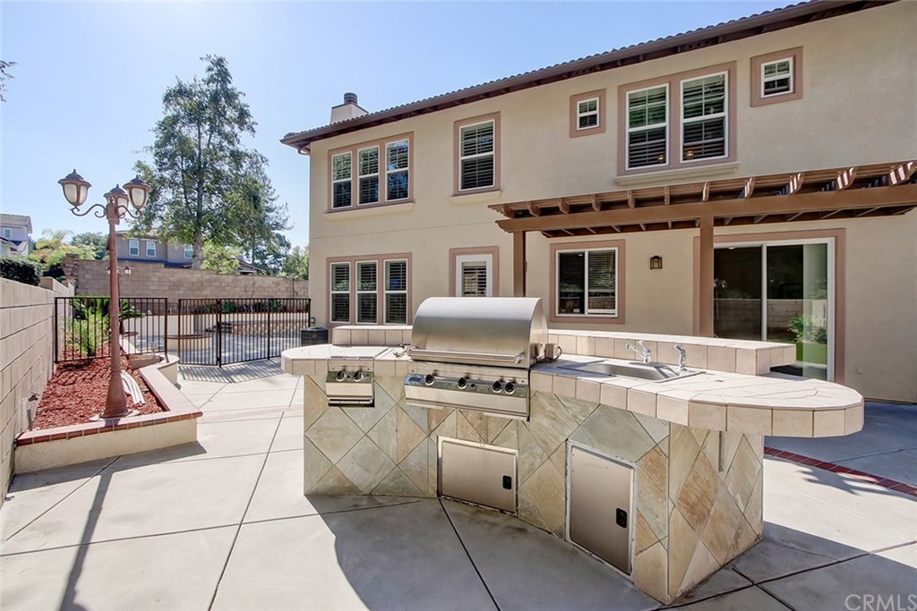 2911 Hawk Pointe Drive Fullerton, CA 92833 - Photo 50 of 55 Exterior Backyard Outdoor Kitchen Island Area with Built-In BBQ.
