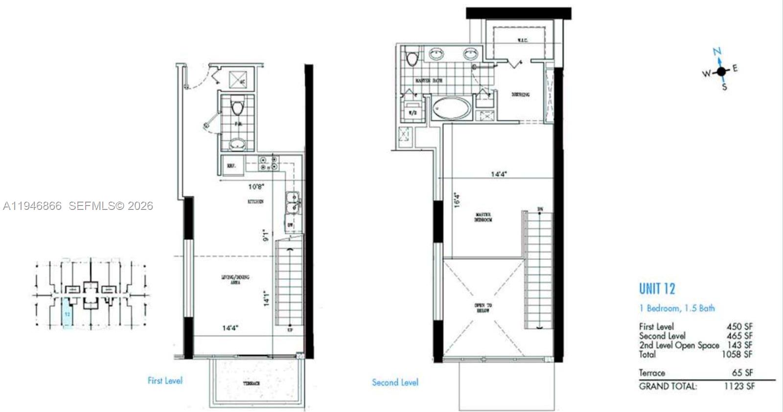41 Southeast 5th Street, Unit 912 Miami, FL 33131 - Photo 23 of 23 a picture of a floor plan