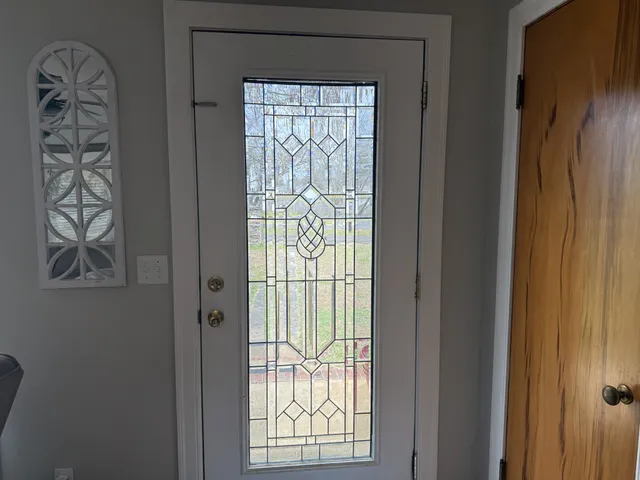 a view of a window in a room