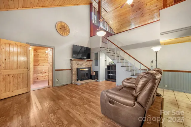 a view of kitchen with furniture and a window