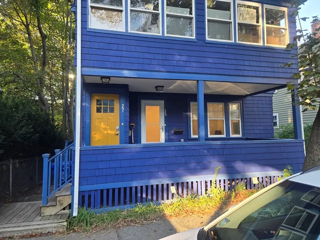 a view of a brick building with a window