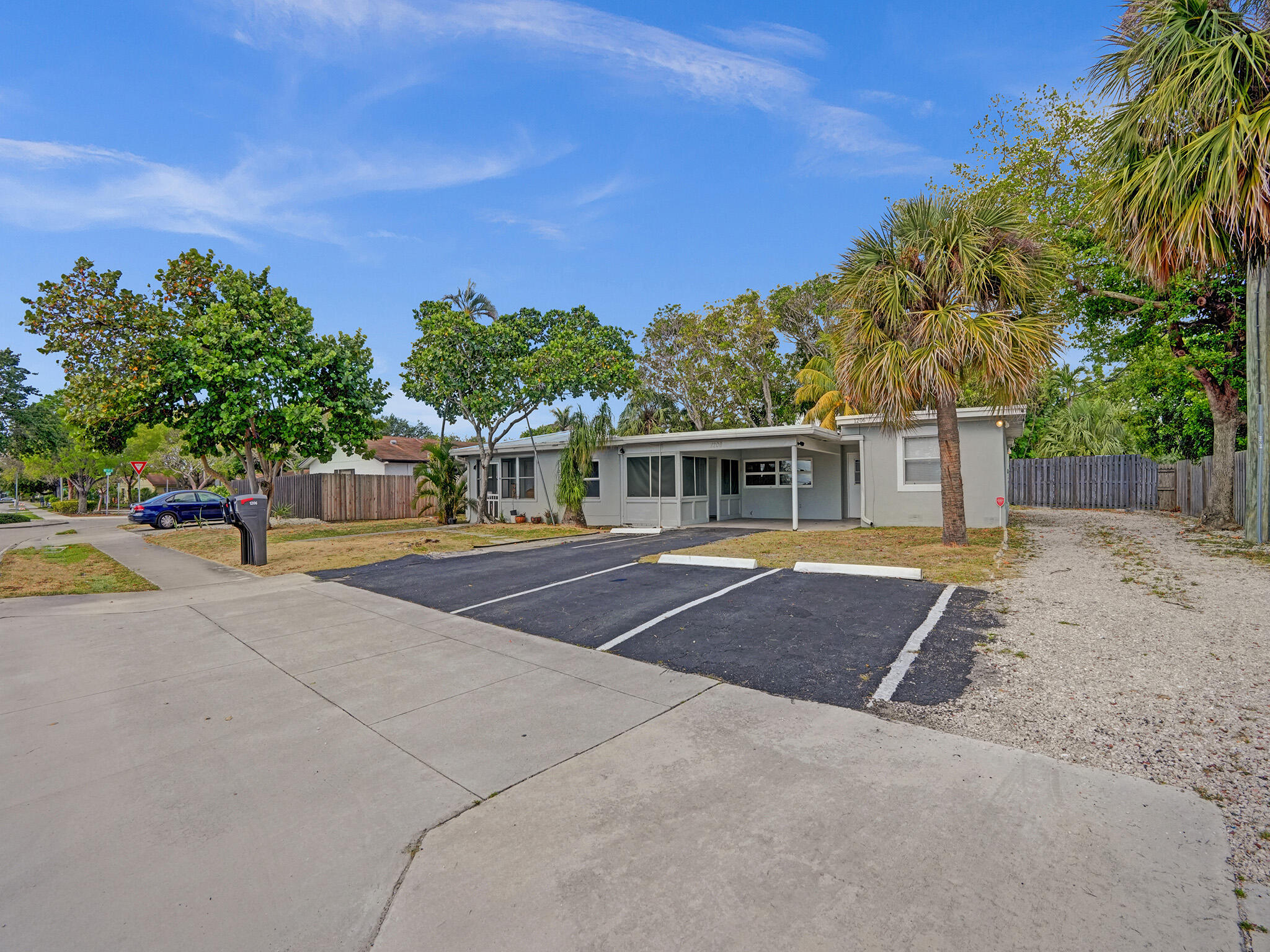 a view of a house with a outdoor space