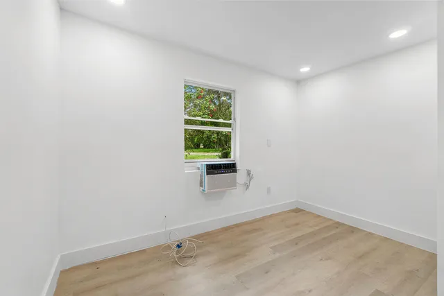 an empty room with a window