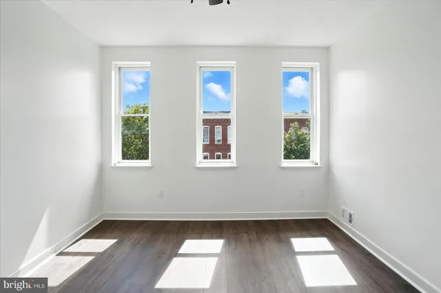 wooden floor in an empty room