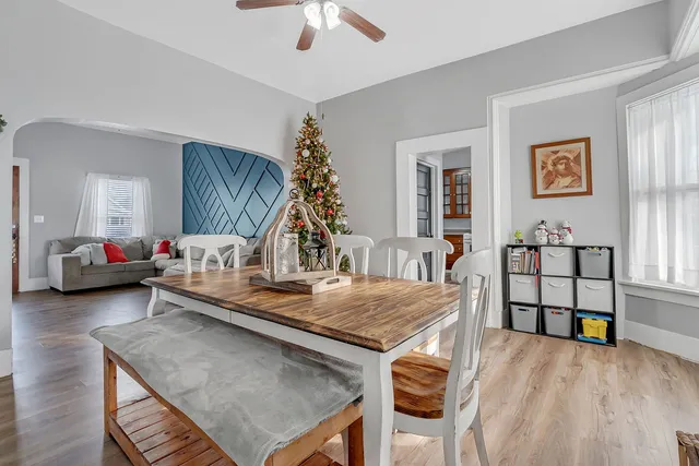 a view of a livingroom with furniture and window