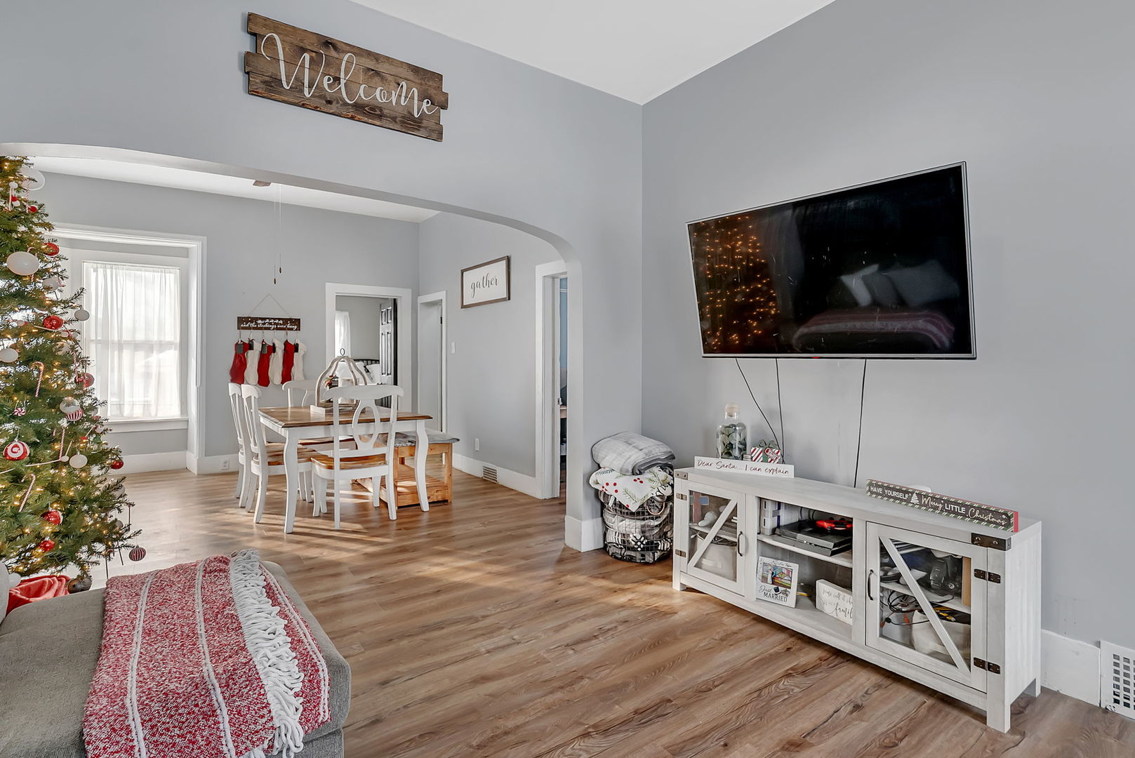 145 West Maple Street Coal City, IL 60416 - Photo 5 of 31 a living room with furniture and a flat screen tv
