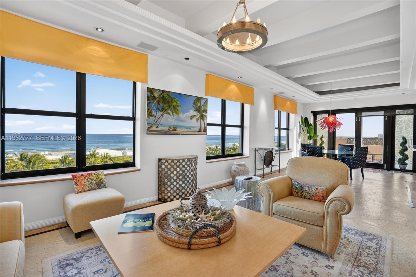 1330 Ocean Drive, Unit R7C Miami Beach, FL 33139 - Photo 3 of 21 a living room with furniture and a large window