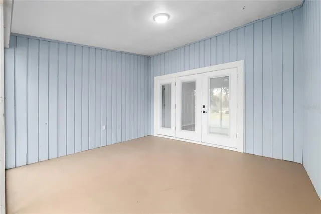 an aerial view of residential building and green space