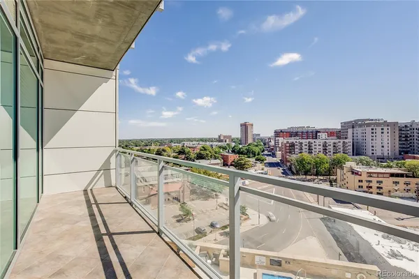 a view of balcony with city view