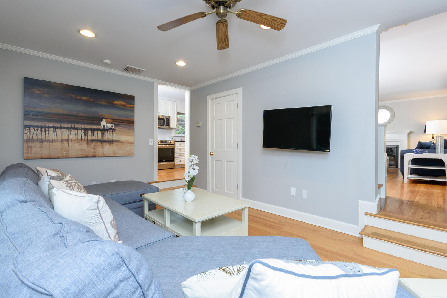 18 Patton Drive Darien, CT 06820 - Photo 14 of 35 a living room with furniture and a flat screen tv