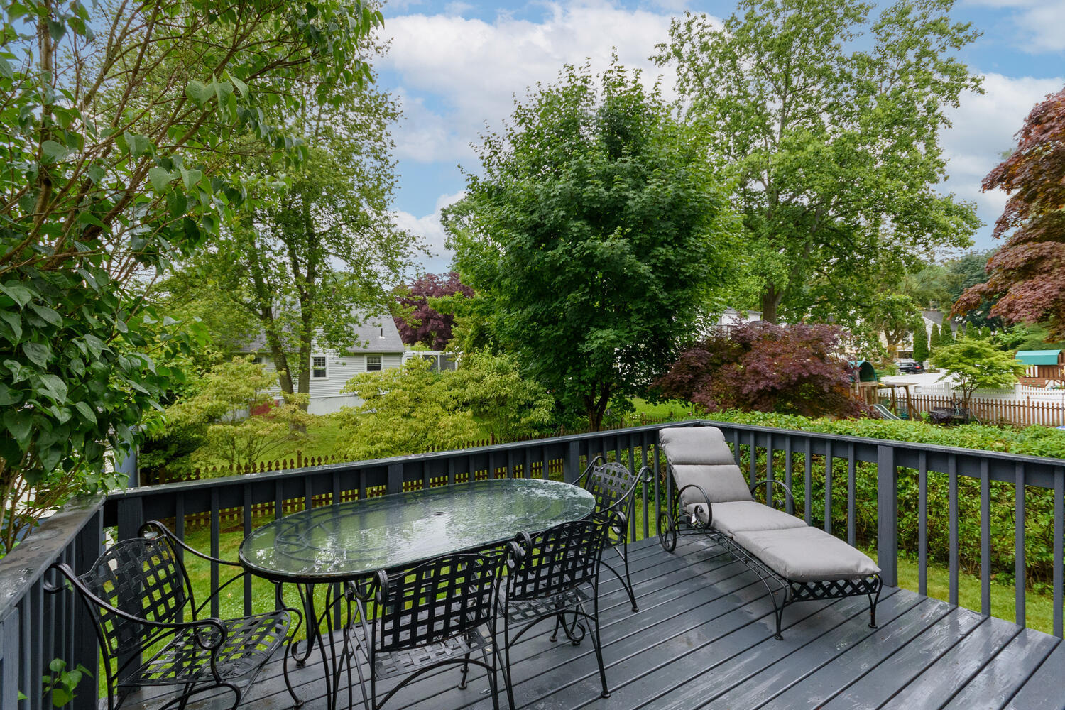 18 Patton Drive Darien, CT 06820 - Photo 29 of 35 a view of balcony with furniture and wooden deck