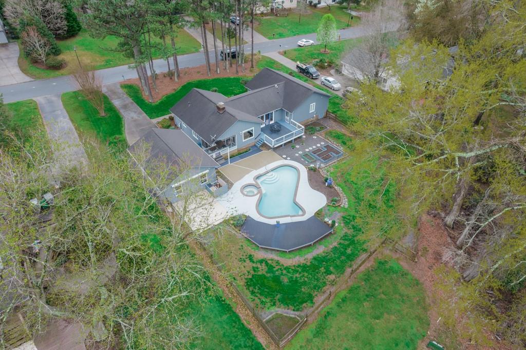 5111 Rounding Run Road Charlotte, NC 28277 - Photo 31 of 35 an aerial view of a house with garden space and street view