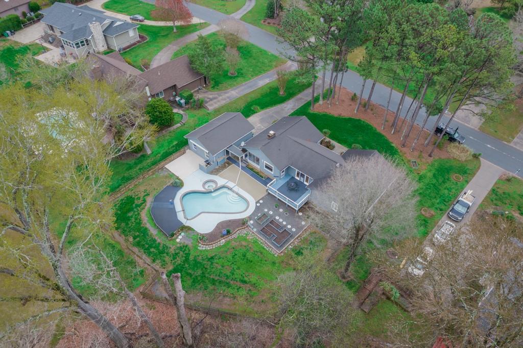 5111 Rounding Run Road Charlotte, NC 28277 - Photo 32 of 35 an aerial view of residential house with outdoor space and street view