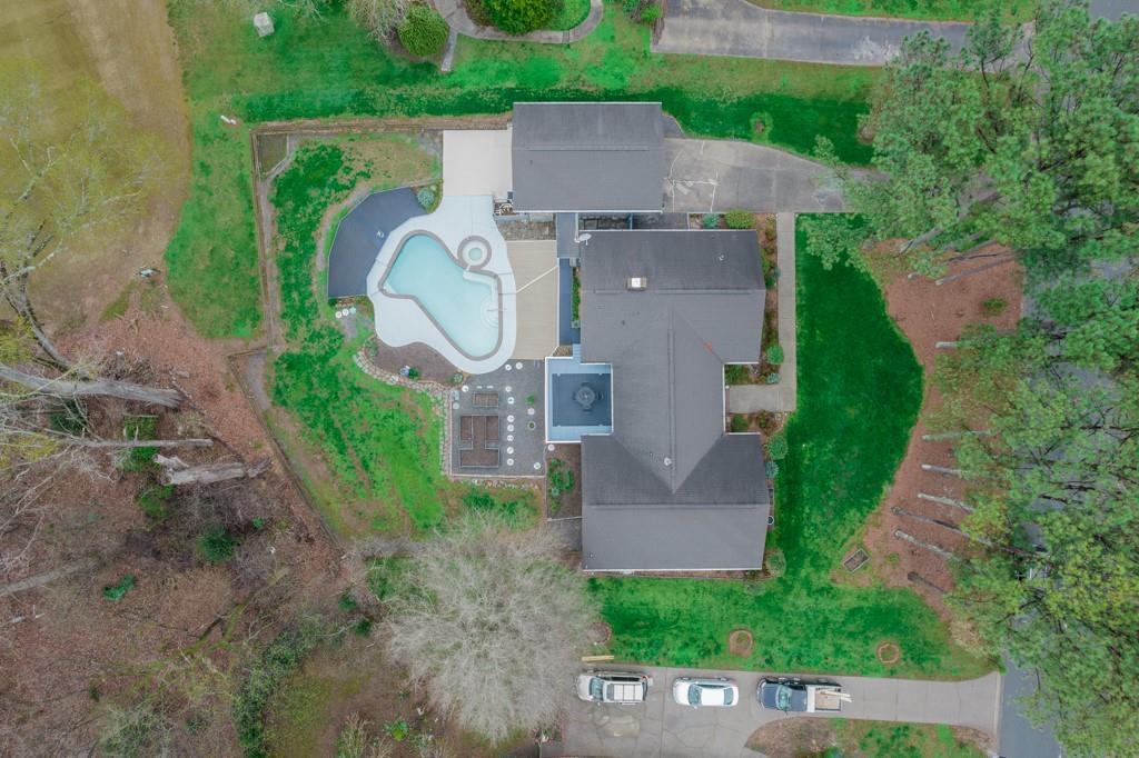 5111 Rounding Run Road Charlotte, NC 28277 - Photo 35 of 35 an aerial view of a house with outdoor space and a garden