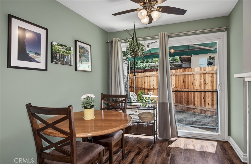 48 North Center Street Redlands, CA 92373 - Photo 7 of 19 VIEW OUT TO PRIVATE PATIO WITH NEW WOOD FENCING