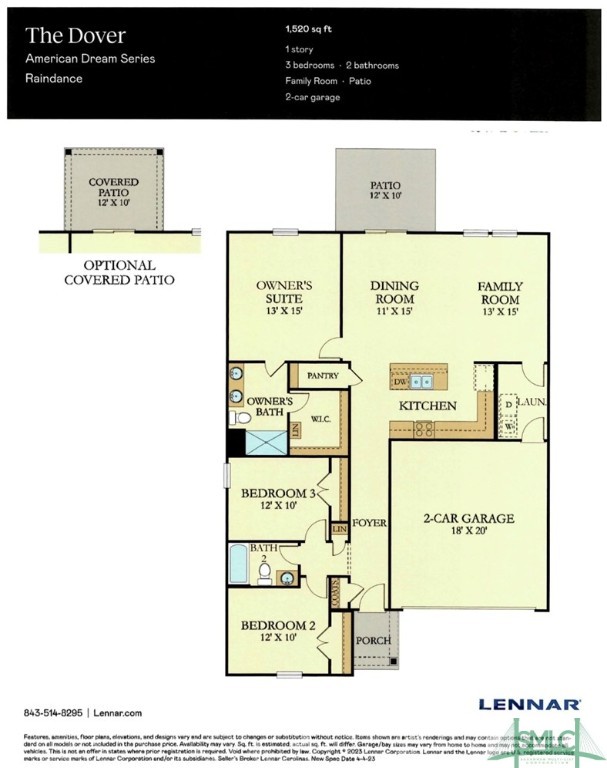 147 Franklins Walk Rincon, GA 31326 - Photo 2 of 2 Floor Plan