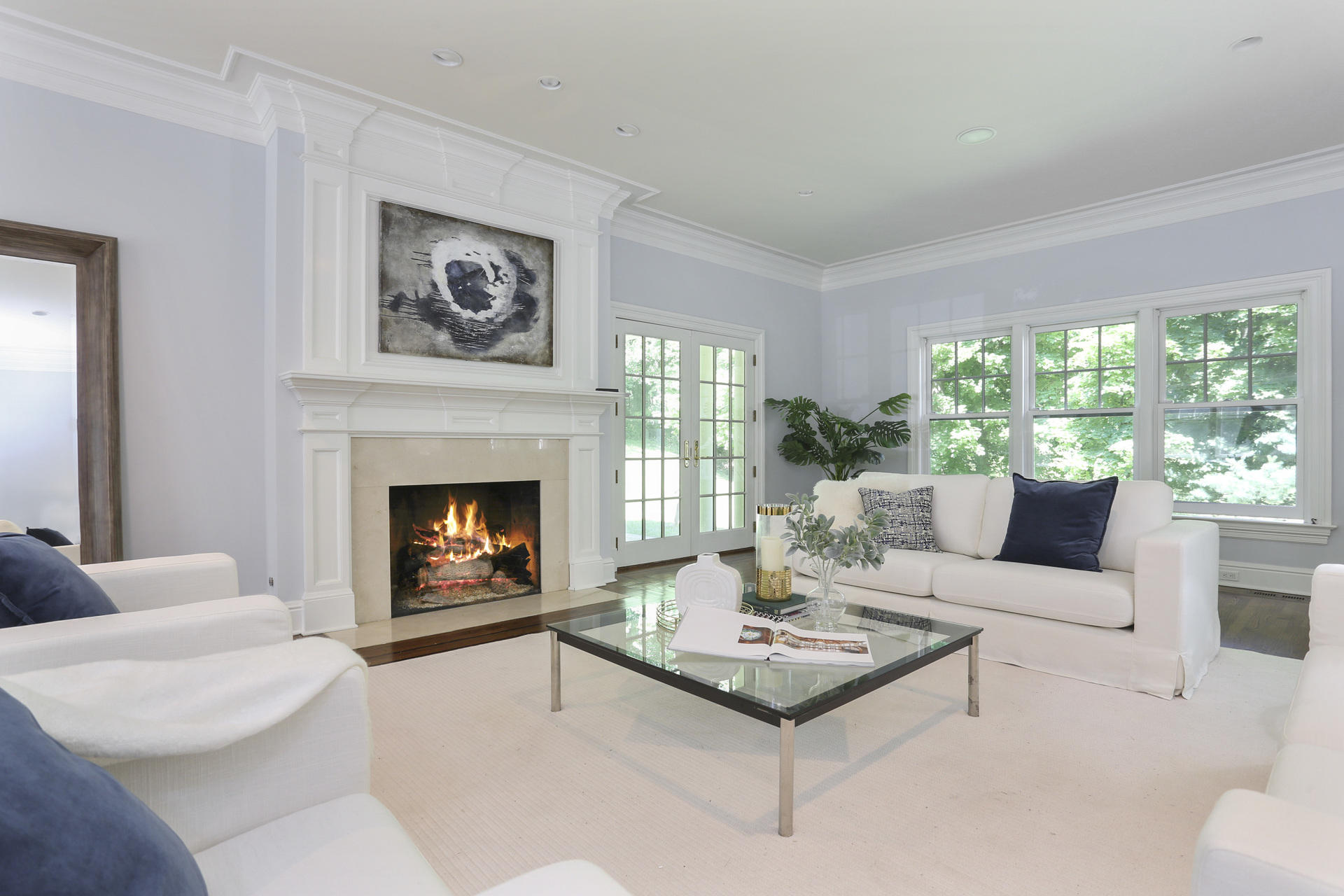 299 Ridgefield Road Wilton, CT 06897 - Photo 5 of 29 a living room with furniture and a fireplace