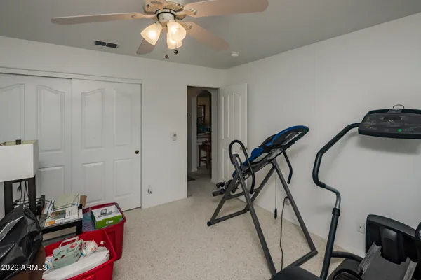 a room with storage and utility room