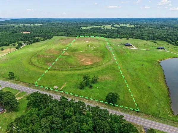 an aerial view of tennis court