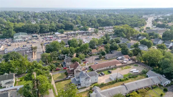 an aerial view of multiple house