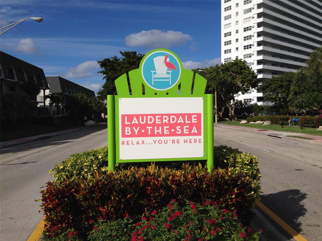 1900 South Ocean Boulevard, Unit 2F Lauderdale-by-the-Sea, FL 33062 - Photo 31 of 34 a sign on the side of the road