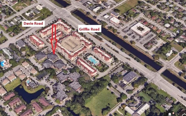 an aerial view of a building