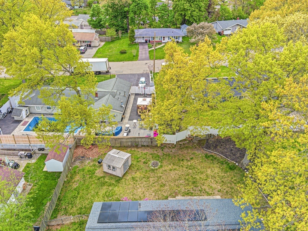 157 Errol Road Brockton, MA 02302 - Photo 10 of 34 an aerial view of residential house with swimming pool