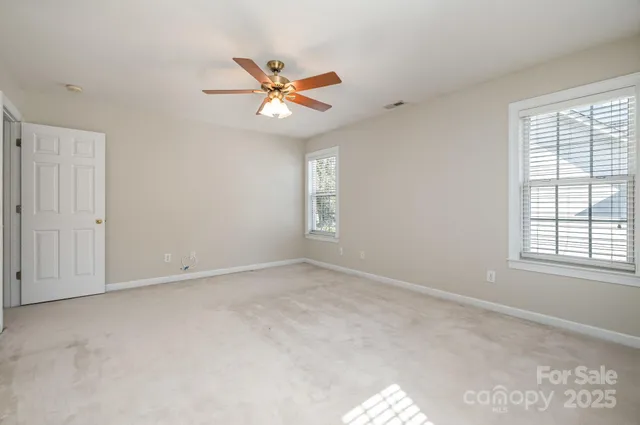 a view of backyard with green space