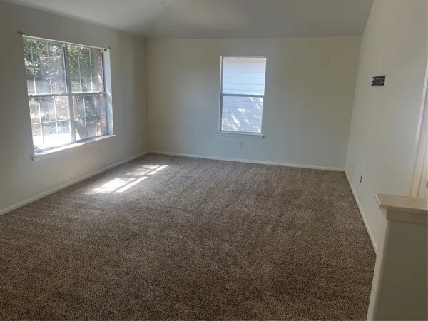 an empty room with a window